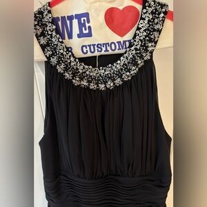 JS boutique black dress with sequins neck